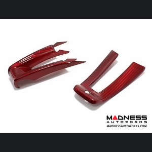 Alfa Romeo Stelvio Steering Wheel Trim - Carbon Fiber - Lower Trim Set - Red Candy - QV Model